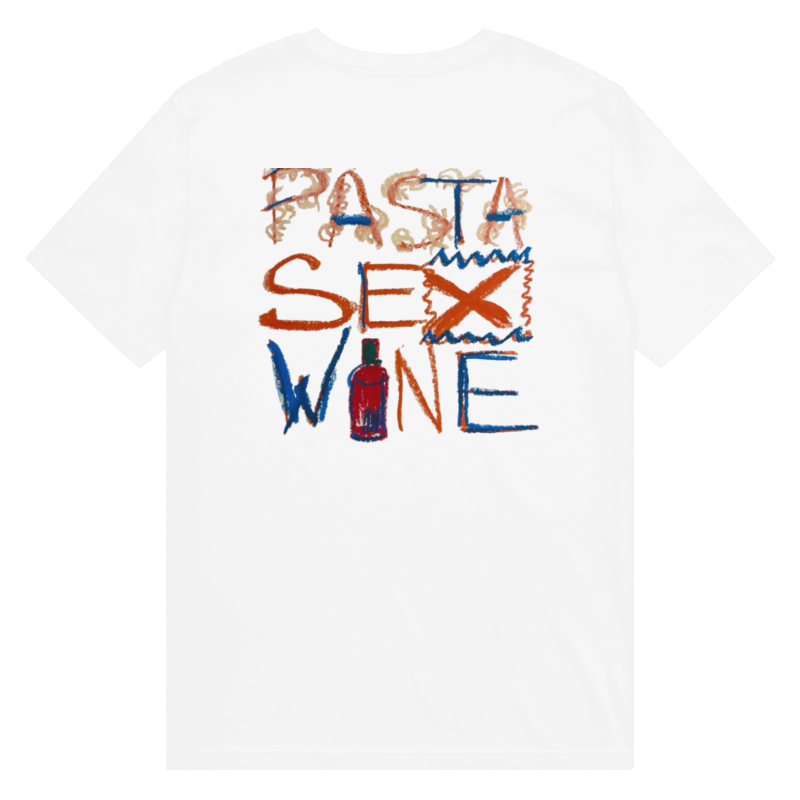 PASTA, SEX, WINE - Unisex Cotton T-Shirt