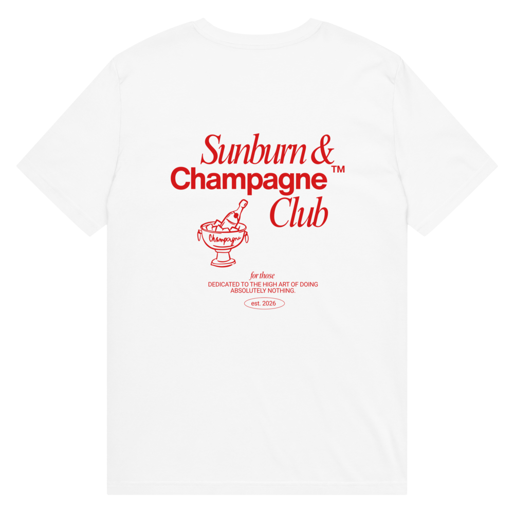 Sunburn & Champagne Club Unisex Cotton T-shirt